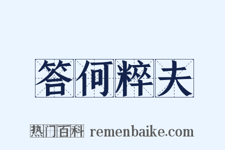 答何粹夫是什么意思的图片